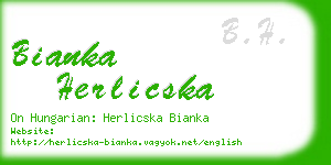 bianka herlicska business card